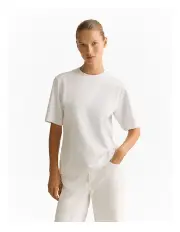 [Trenery] Cotton Modal Interlock T-shirt in White