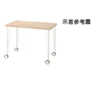 在飛比找蝦皮購物優惠-IKEA橡木紋書桌. 工作桌(有輪子)