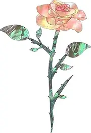Ukulele Stickers | Rose Magnolia Bird Headstock Decal | Inlay Sticker for Guitar Headstock, Musical Instruments Decorations, Removable Rose Stickers for Guitars Bass