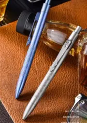 Hot Titanium Alloy Pocket Ball Pen Signature Writing Business Office Outdoor Pen