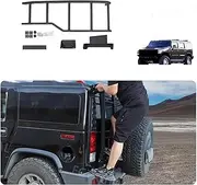 Universal OEM Aluminum car Rear Door Ladder Tailgate Ladder Compatible for Hummer H2 2003-2009 Tailgate Mounted Ladder car Accessories