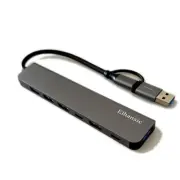Aluminum 7 in 1 USB C Splitter USB HUB with USB 3.0,USB 2.0 for MacBook Lapto...