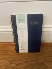 Blue Sky Day Designer 2025 Calendar Planner Weekly New Fashion Navy Blue Gold