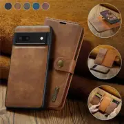 For Google Pixel 9 8 7 6 Pro 8A 7A Removable Magnetic Leather Wallet Case Cover