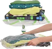 [The Chestnut] 8 Space Saver Bags, No Vacuum Needed, Roll-Up Compression Packing, Travel Essentials, for Suitcases
