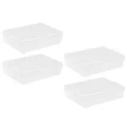 4 Pcs Card Storage Box Empty Playing Gaming Cards Plastic Case Holder for Games