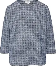 [s.Oliver] Women's Bouclé Shirt with Decorative Buttons - Modern & Cosy for Everyday & City, Navy