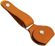 Perfeclan Guitar Strap Button with Picks Holder, PU Leather Guitar Strap Lock for Bass Ukulele Accessory, Brown