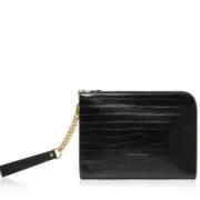 Tom Ford Mens Croc Black Laptop Case