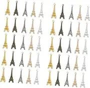[STOBOK] Retro Eiffel Tower Pendant Charms 100pcs Set Alloy Keyring Jewelry Charms for Diy Necklace Earrings