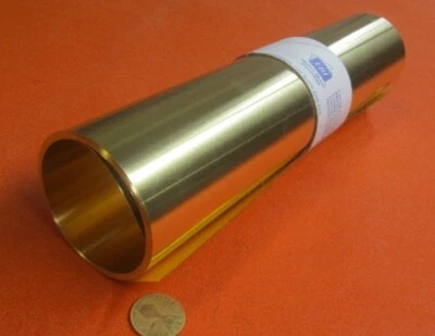 260 Brass Shim Sheet 0.001" Thick x 12.00" Wide x 120" Length
