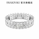 SWAROVSKI 施華洛世奇 MATRIX 戒指 長方形切割, 白色, 鍍白金色