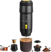 Deceaynico Portable Espresso Maker with Intelligent Anti-Dry Burn,25Bar Self-Heating 7Min Electric Mini Coffee Maker,compatible with NS/DG Capsules & Ground Coffee for Travel,RV,Office & Home
