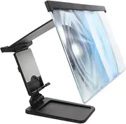 SEWACC Mobile Phone Screen Magnifier with Stand Foldable Projector for Movies Videos Gaming Eye Protection Enhanced Viewing Experience Black