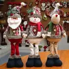 Christmas Santa Snowman Reindeer Plush Doll Xmas Decoration Leg Table Mantel