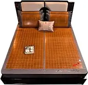 Foldable Double Sided Bamboo Mat for Bed,Rattan Cooling Mat, Summer Sleeping Mat, Bamboo mat(90 * 190CM)