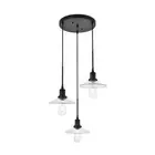 Living District Waltz 3Light 19" Pendant, Black - LD4040D19BK