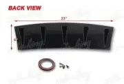 23" x 6" SHARK 5-FIN CARBON LOOK REAR BODY LOWER WING LIP DIFFUSER UNIVERSAL