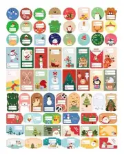 144 Pieces Christmas Name Tags Stickers, Gift Tags for Christmas Presents, Cute