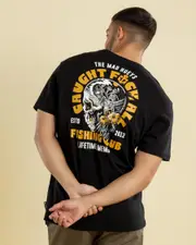 [The Mad Hueys] The Mad Hueys Men's Tropic Caught Fk All T-Shirt in Black Size Medium M Black