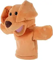 KONTONTY Cartoon Dog Hand Puppet Pet Toy Soft Plush Storytelling Puppet Interactive Hand Puppet for Children