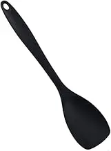 Silicone Scraper Spoon Set, Heat Resistant Rubber Scrapers, Seamless Non-Stick Flexible Scrapers for Baking Mixing Tool (Black, One Size)