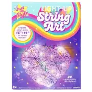Light-Up String Art, Makes Large Light-Up Heart Lantern, 20 Multi-Colored LED...