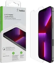 Belkin SCREENFORCE Iphone 14plus/ 13 pro max TemperedGlass Antimicrobial-Treated Screen Protector, Transparent