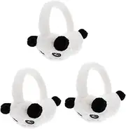 [Gadpiparty] 3pcs Boy Girl Earmuffs Unisex Panda Design Plush Ear Warmers for Cute Ear Muffs for Boys and Girls for Birthdays and Holidays