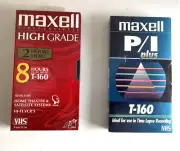 Maxell T-160 High Grade and P/ I 2 VHS Video Cassette Tapes sealed