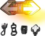 Bike Tail Light,Bright Bike Rear Light, USB Rechargeable LED Smart Turn Signal, Remote Control Bike Brake Light