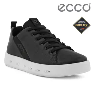 ECCO STREET 720 M 街頭趣闖防水皮革簡約休閒鞋 男鞋 黑色