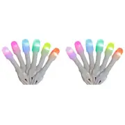 Home Heritage 7' Icicle Style Holiday Lights, App Controlled, 50 RGB LEDs 2 Pack