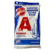 Genuine Hoover Type A Filter Vacuum Bags Fits Upright Cleaners New 3 Pk