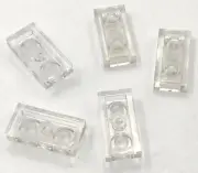 Lego 5 New Trans-Clear Plates 1 x 2 Stud Parts