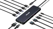 VOLANS VL-UCH2P Aluminum 13-in-1 Triple Display USB-C Docking with 100W PD