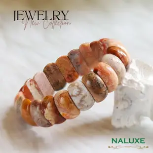 【Naluxe】珊瑚玉 手鐲型手排(高品月牙雕刻 天然有機寶石 佛教七寶)