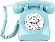 Vintage Voice Recording Guest Book Telephone – Audio Guest Book Phone for Weddings, Bridal Showers, Anniversaries & Special Events, Retro Wedding Voice Recorder,USB Rechargeable, Wedding Gift (Blue)