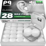 PQ Wax Ear Plugs for Sleeping - 28 Silicone Wax Earplugs for Sleeping and Swimmi