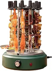 Vertical Electric Rotisserie Oven, Rotating Electric Grill, 12 Skewers Vertical Grill, 360°Automatic Rotation Skewer, Multi-Functional Home Grilling Lamb Kebab Gods for Home Restaurant Kitchen