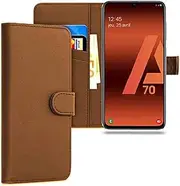 Wallet Case for Samsung Galaxy A70, Brown