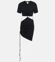 [Nensi Dojaka] Nensi Dojaka Cutout cotton jersey T-shirt dress AU 12 black