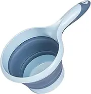 Foldable Water Scoop, Kitchen Water Scoop, Portable Space Saving Kitchen Water Scoop, Thicken Water Ladle Folding Bath Spoon for Hair Washing
