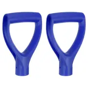 2pcs Shovel D Grip Handle 1-1/4""(32mm) Inner Dia. ABS Spade Snow Shovel, Blue