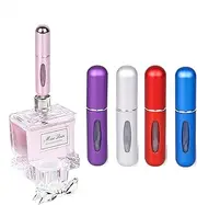 Portable Mini Refillable Perfume Atomizer Bottle, Atomizer Perfume Bottle Perfume Spray, Scent Pump Case, Perfume Atomizer Refillable for Traveling and Outgoing(5ml, 4pack)