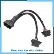 1x OBD 2 16-Pin 1 to 2 Splitter Y Cable Diagnostic Adapter Cable for GPS Tracker