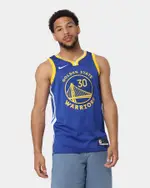 [Nike] Nike Stephen Curry San Francisco Golden State Warriors #30 Icon Edition 2022/23 Nike Dri-fit Nba Swingman Jersey Rush Blue - Size L L Rush Blue