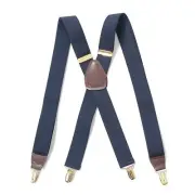 5000-Unisex - Men's Adjustable Polyelastic X Back Suspender with Drop Clip