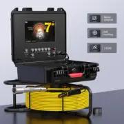 50M Drain Sewer Camera 512HZ Pipe Inspection Camera Self-Leveling 7" Video Cam