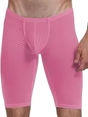 [TACKTIMES] Men's Bulge Pouch Compression Shorts Trousers Base Layer Bodybuilding Sports Workout Yoga Capris Tights
